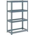 Global Equipment Extra Heavy Duty Shelving 36"W x 12"D x 60"H With 4 Shelves, No Deck, Gray 716937
